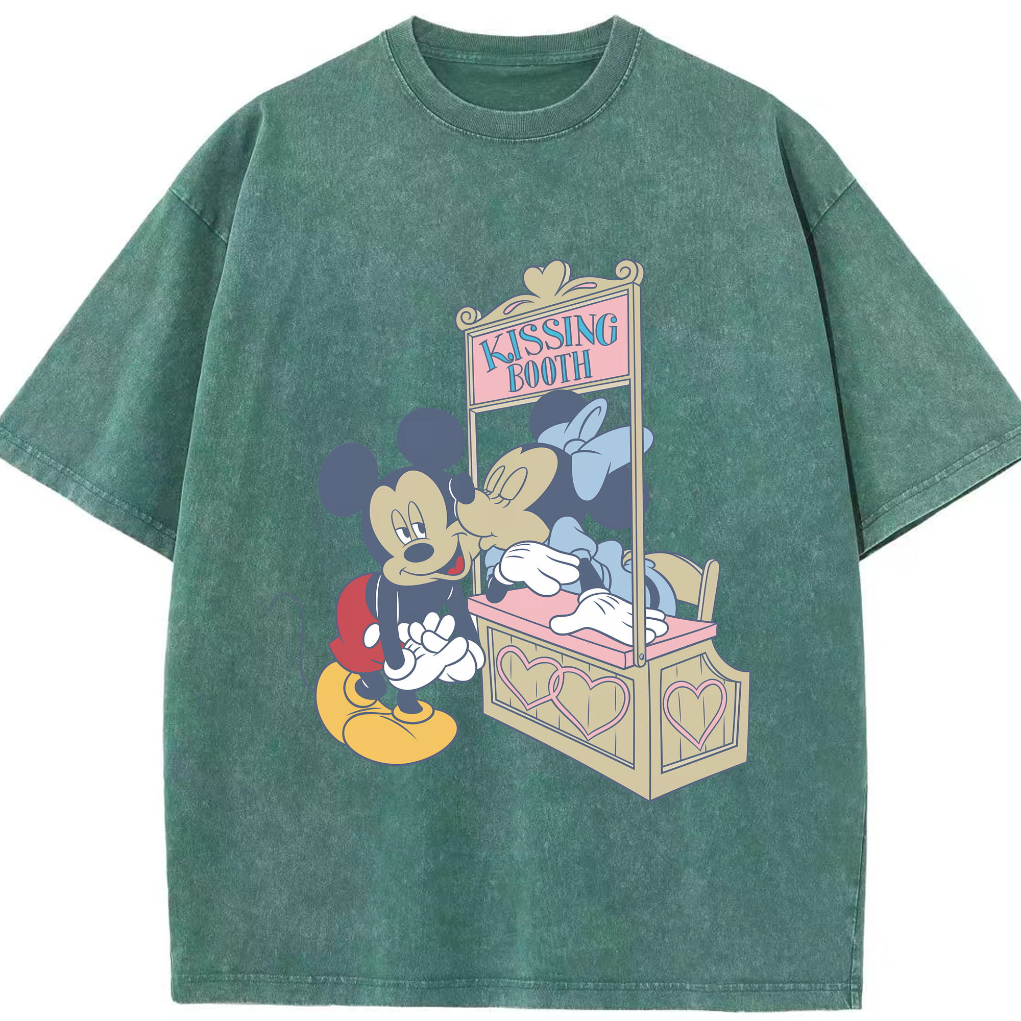 （画像用） ミッキーマウス Mickey Mouse 綿100% ヴィンテージ風 半袖Tシャツ（フロントプリント）